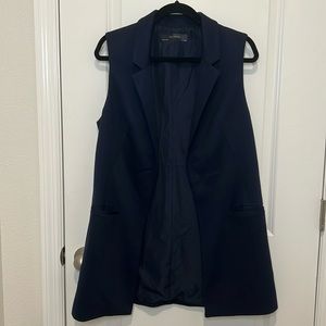 The Limited Navy Long Vest Size Medium